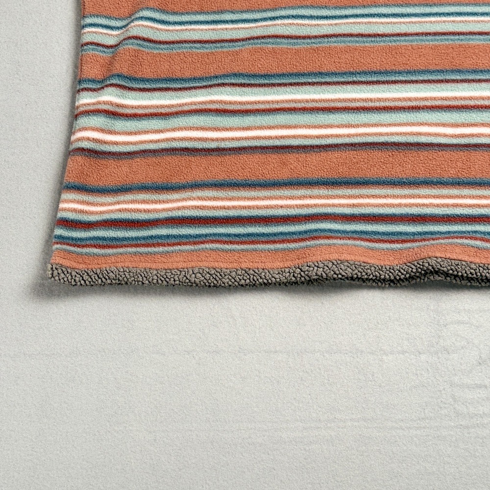 Women's Fleece 1/4 Zip Pullover Shirt Earth Tone Stripes 2XL by North River EUC - Picture 9 of 15